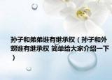 孫子和弟弟誰有繼承權(quán)（孫子和外甥誰有繼承權(quán) 簡單給大家介紹一下）