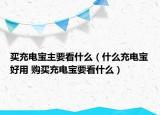 買充電寶主要看什么（什么充電寶好用 購(gòu)買充電寶要看什么）