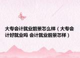 大專會(huì)計(jì)就業(yè)前景怎么樣（大專會(huì)計(jì)好就業(yè)嗎 會(huì)計(jì)就業(yè)前景怎樣）