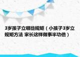 3歲孩子立哪些規(guī)矩（小孩子3歲立規(guī)矩方法 家長(zhǎng)這樣做事半功倍）