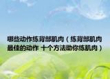 哪些動作練背部肌肉（練背部肌肉最佳的動作 十個(gè)方法助你練肌肉）