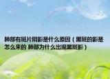 肺部有斑片陰影是什么原因（黑斑的影是怎么來的 肺部為什么出現(xiàn)黑斑影）