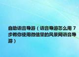 自助語音導游（語音導游怎么用 7步教你使用微信里的風景網語音導游）