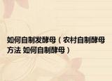 如何自制發(fā)酵母（農(nóng)村自制酵母方法 如何自制酵母）