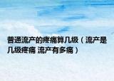 普通流產(chǎn)的疼痛算幾級（流產(chǎn)是幾級疼痛 流產(chǎn)有多痛）