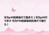 華為p30的屏幕尺寸是多大（華為p30尺寸多少 華為P30的屏幕和機(jī)身尺寸是什么）