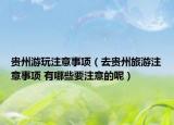 貴州游玩注意事項（去貴州旅游注意事項 有哪些要注意的呢）