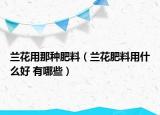 蘭花用那種肥料（蘭花肥料用什么好 有哪些）