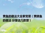 黃魚的做法大全家常菜（黃膳魚的做法 分享這幾款菜）
