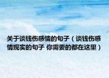 關(guān)于談錢傷感情的句子（談錢傷感情現(xiàn)實(shí)的句子 你需要的都在這里）