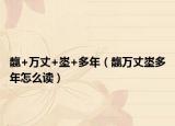 靝+萬丈+埊+多年（靝萬丈埊多年怎么讀）