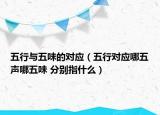 五行與五味的對應(yīng)（五行對應(yīng)哪五聲哪五味 分別指什么）