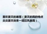 喜歡夏天的暴雨（夏天的雨的特點 炎炎夏天突來一場狂風(fēng)暴雨）