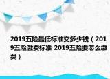 2019五險(xiǎn)最低標(biāo)準(zhǔn)交多少錢（2019五險(xiǎn)激費(fèi)標(biāo)準(zhǔn) 2019五險(xiǎn)要怎么繳費(fèi)）