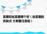 霧眉和絲霧眉哪個好（絲霧眉的優(yōu)缺點 大家要注意啦）