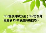 dnf最快升級(jí)方法（dnf怎么升級(jí)最快 DNF快速升級(jí)技巧）