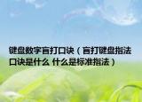 鍵盤(pán)數(shù)字盲打口訣（盲打鍵盤(pán)指法口訣是什么 什么是標(biāo)準(zhǔn)指法）