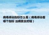 病毒感染指標(biāo)怎么看（病毒感染看哪個指標(biāo) 治病要及時哦）