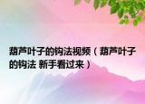 葫蘆葉子的鉤法視頻（葫蘆葉子的鉤法 新手看過來）