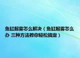 魚缸起霧怎么解決（魚缸起霧怎么辦 三種方法教你輕松搞定）