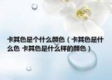 卡其色是個什么顏色（卡其色是什么色 卡其色是什么樣的顏色）