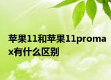 蘋果11和蘋果11promax有什么區(qū)別