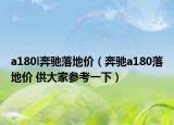 a180l奔馳落地價（奔馳a180落地價 供大家參考一下）