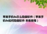 蘋果手機6s怎么隱藏軟件（蘋果手機6s如何隱藏軟件 來看看咯）