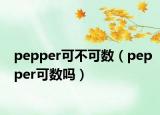 pepper可不可數(shù)（pepper可數(shù)嗎）