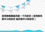 宮頸癌晚期臨死前一個月癥狀（宮頸癌死前半小時癥狀 臨終前半小時癥狀）
