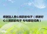 感謝別人善心捐款的句子（感謝好心人捐款的句子 句句都是經(jīng)典）