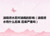 油箱進(jìn)水后對(duì)油嘴的影響（油箱進(jìn)水有什么后果 后果嚴(yán)重嗎）
