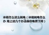冰箱怎么這么耗電（冰箱耗電怎么辦 用上這幾個辦法保你電費下降）