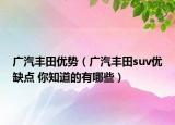 廣汽豐田優(yōu)勢（廣汽豐田suv優(yōu)缺點 你知道的有哪些）