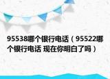 95538哪個銀行電話（95522哪個銀行電話 現(xiàn)在你明白了嗎）