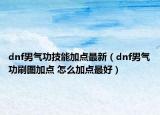 dnf男氣功技能加點(diǎn)最新（dnf男氣功刷圖加點(diǎn) 怎么加點(diǎn)最好）