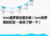 lovo是羅萊還是樂蝸（lovo和羅萊的區(qū)別 一起來了解一下）