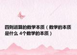 四則運(yùn)算的數(shù)學(xué)本質(zhì)（數(shù)學(xué)的本質(zhì)是什么 4個數(shù)學(xué)的本質(zhì)）