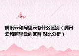 騰訊云和阿里云有什么區(qū)別（騰訊云和阿里云的區(qū)別 對比分析）