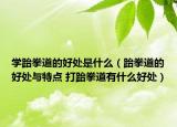 學(xué)跆拳道的好處是什么（跆拳道的好處與特點 打跆拳道有什么好處）