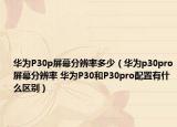 華為P30p屏幕分辨率多少（華為p30pro屏幕分辨率 華為P30和P30pro配置有什么區(qū)別）