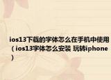 ios13下載的字體怎么在手機中使用（ios13字體怎么安裝 玩轉iphone）