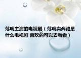 范明主演的電視?。ǚ睹髻u奔馳是什么電視劇 喜歡的可以去看看）