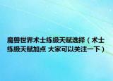 魔獸世界術(shù)士練級(jí)天賦選擇（術(shù)士練級(jí)天賦加點(diǎn) 大家可以關(guān)注一下）