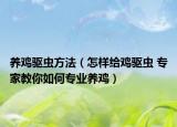 養(yǎng)雞驅(qū)蟲方法（怎樣給雞驅(qū)蟲 專家教你如何專業(yè)養(yǎng)雞）