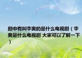 劇中有叫李奧的是什么電視?。ɡ願W是什么電視劇 大家可以了解一下）