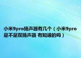 小米9pro揚(yáng)聲器有幾個(gè)（小米9pro是不是雙揚(yáng)聲器 有知道的嗎）