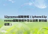 12promax超取景框（iphone11promax超取景框外怎么設置 新功能設置）