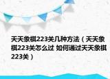 天天象棋223關(guān)幾種方法（天天象棋223關(guān)怎么過 如何通過天天象棋223關(guān)）