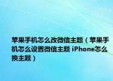 蘋果手機怎么改微信主題（蘋果手機怎么設置微信主題 iPhone怎么換主題）